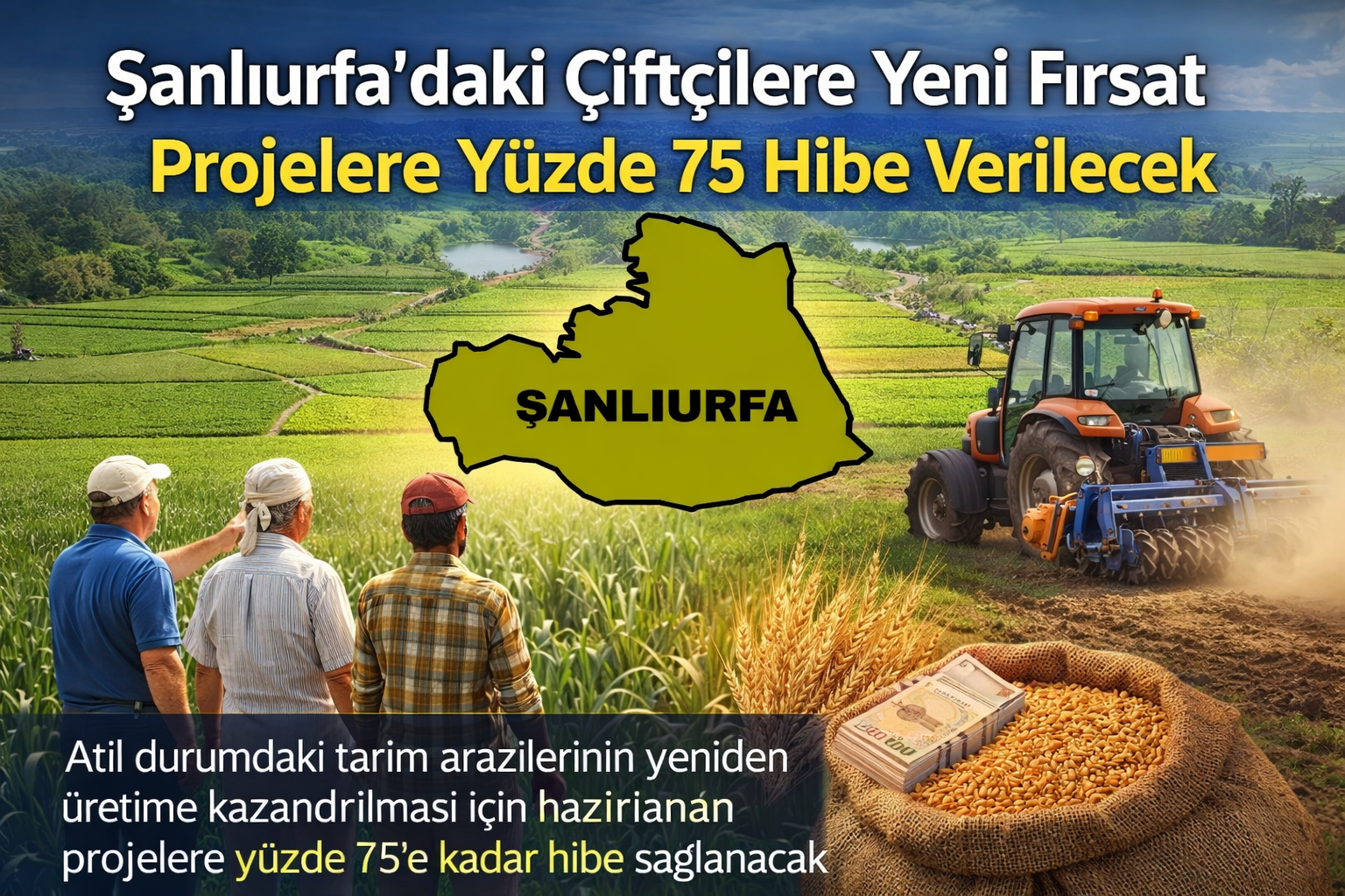 Şanlıurfa’daki Çiftçilere Yeni Fırsat: Yüzde 75 Hibe Verilecek