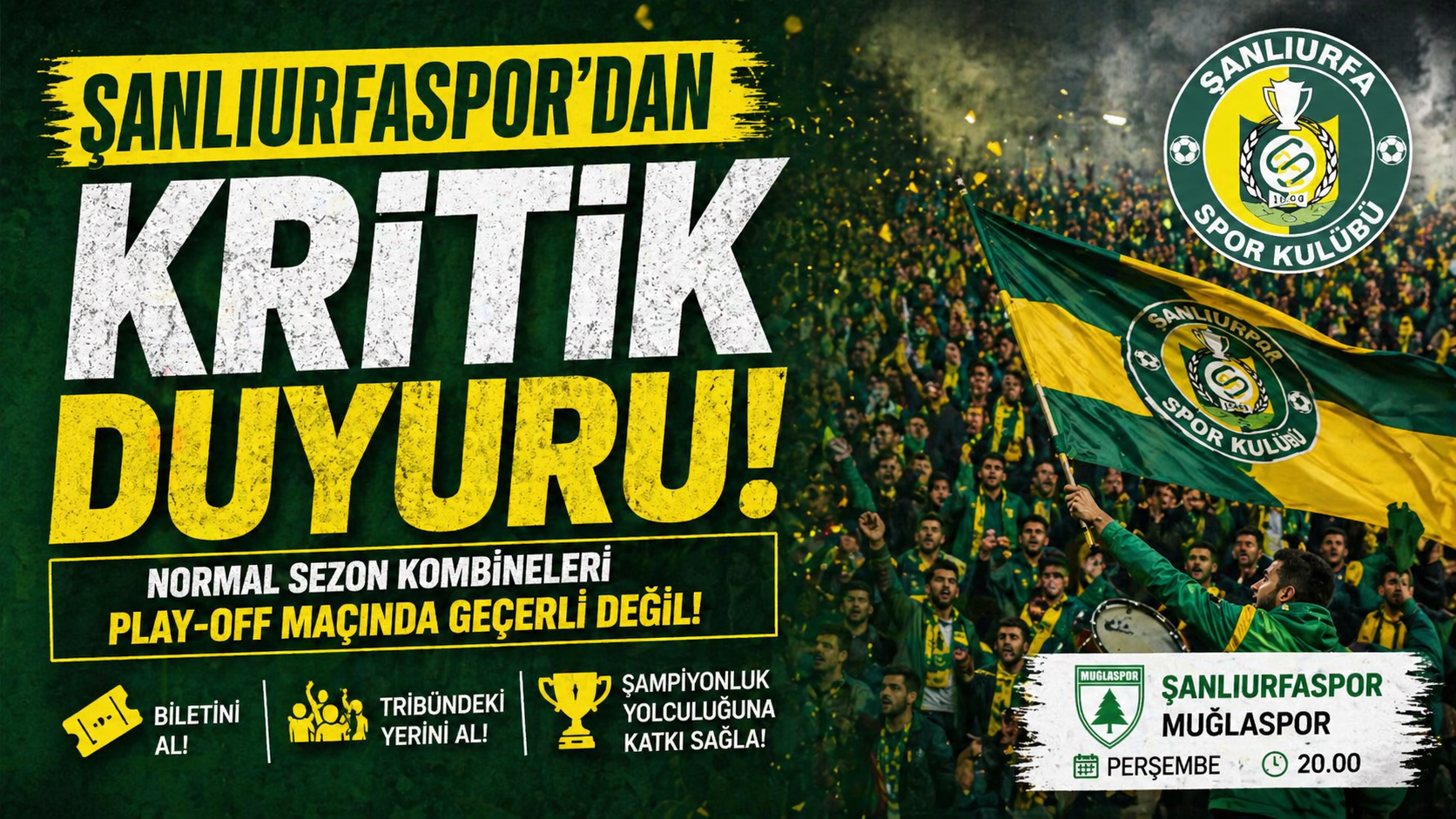 ŞANLIURFASPOR’DAN KOMBİNE AÇIKLAMASI