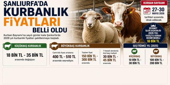 şanlıurfada kurban fiyatları 2026